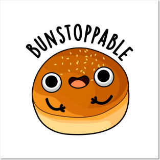 Bunstoppable Cute Bun Pun Posters and Art